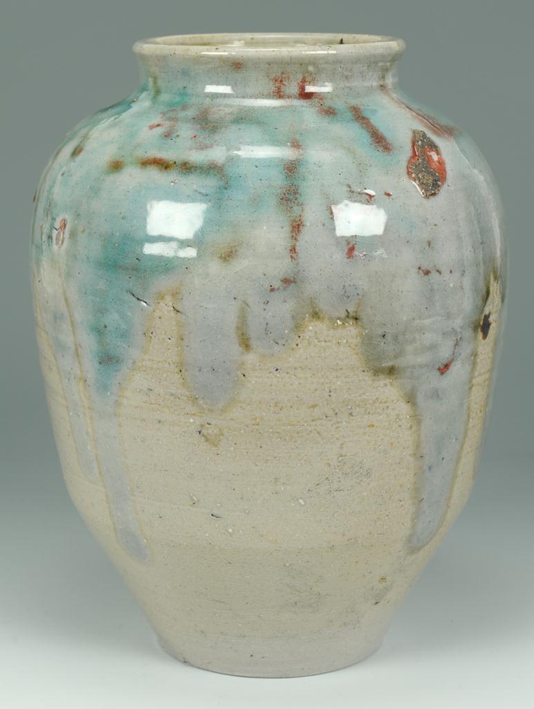 Lot 251: NC Jugtown Vase w/ Chinese Glaze