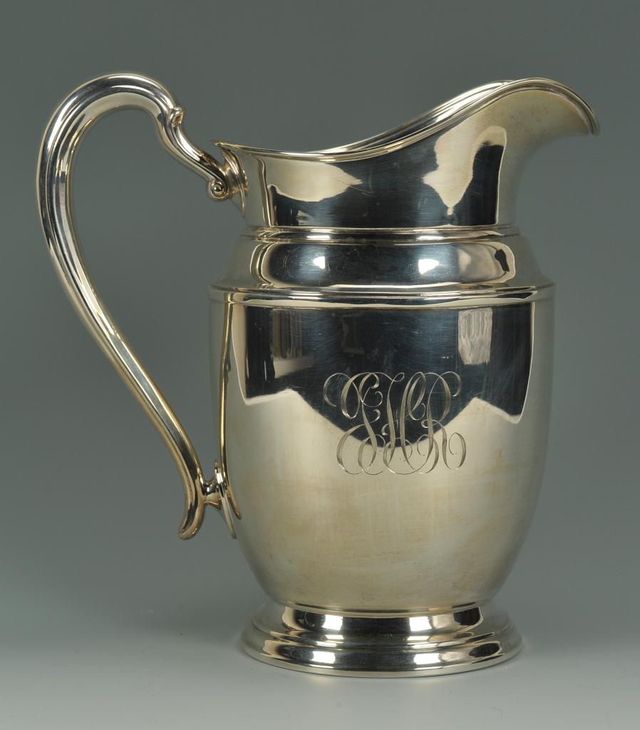 Lot 264: Meriden sterling silver water pitcher