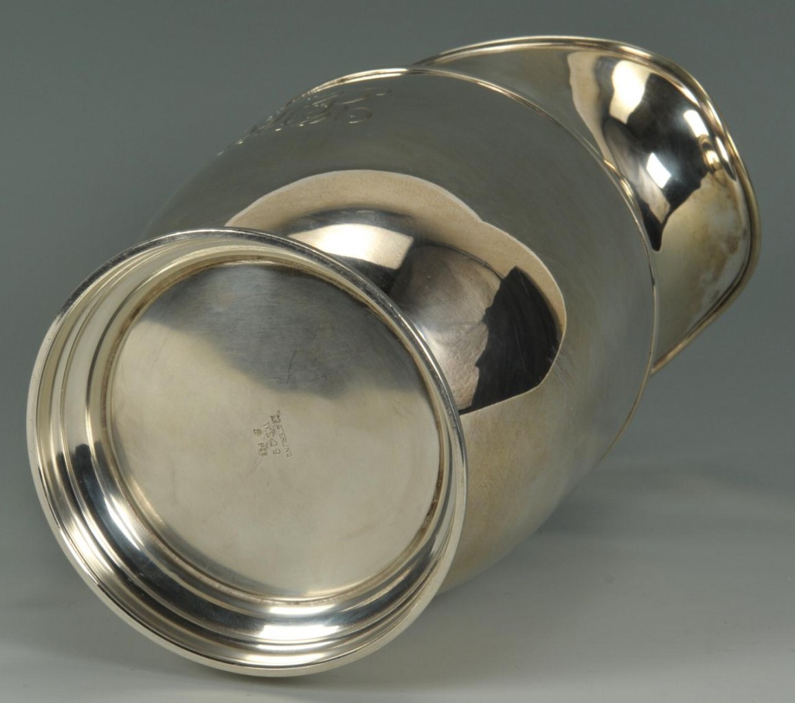 Lot 264: Meriden sterling silver water pitcher