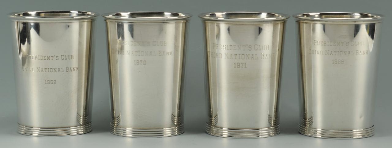 Lot 274: Wallace Silver Julep Cups, President's Club