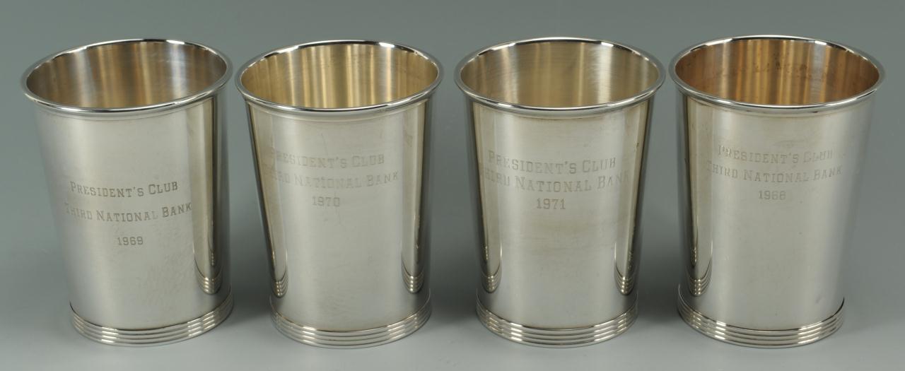 Lot 274: Wallace Silver Julep Cups, President's Club