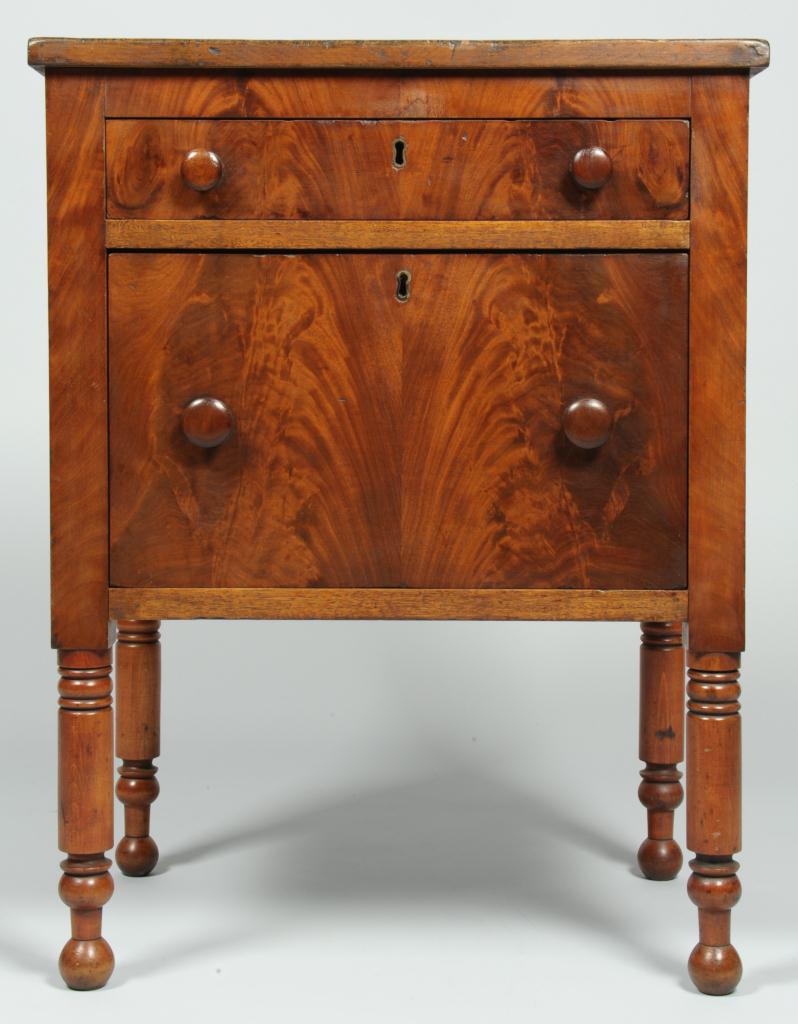 Lot 285: Sheraton Sugar Table or Two Drawer Stand