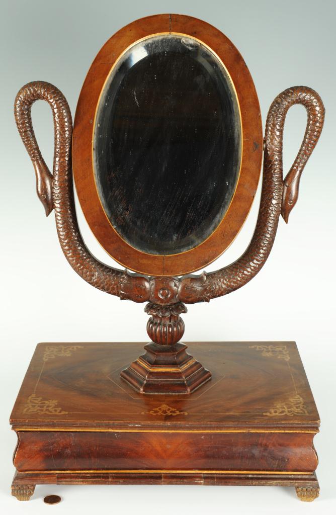 Lot 292: Classical Style Dressing Mirror with hidden drawer