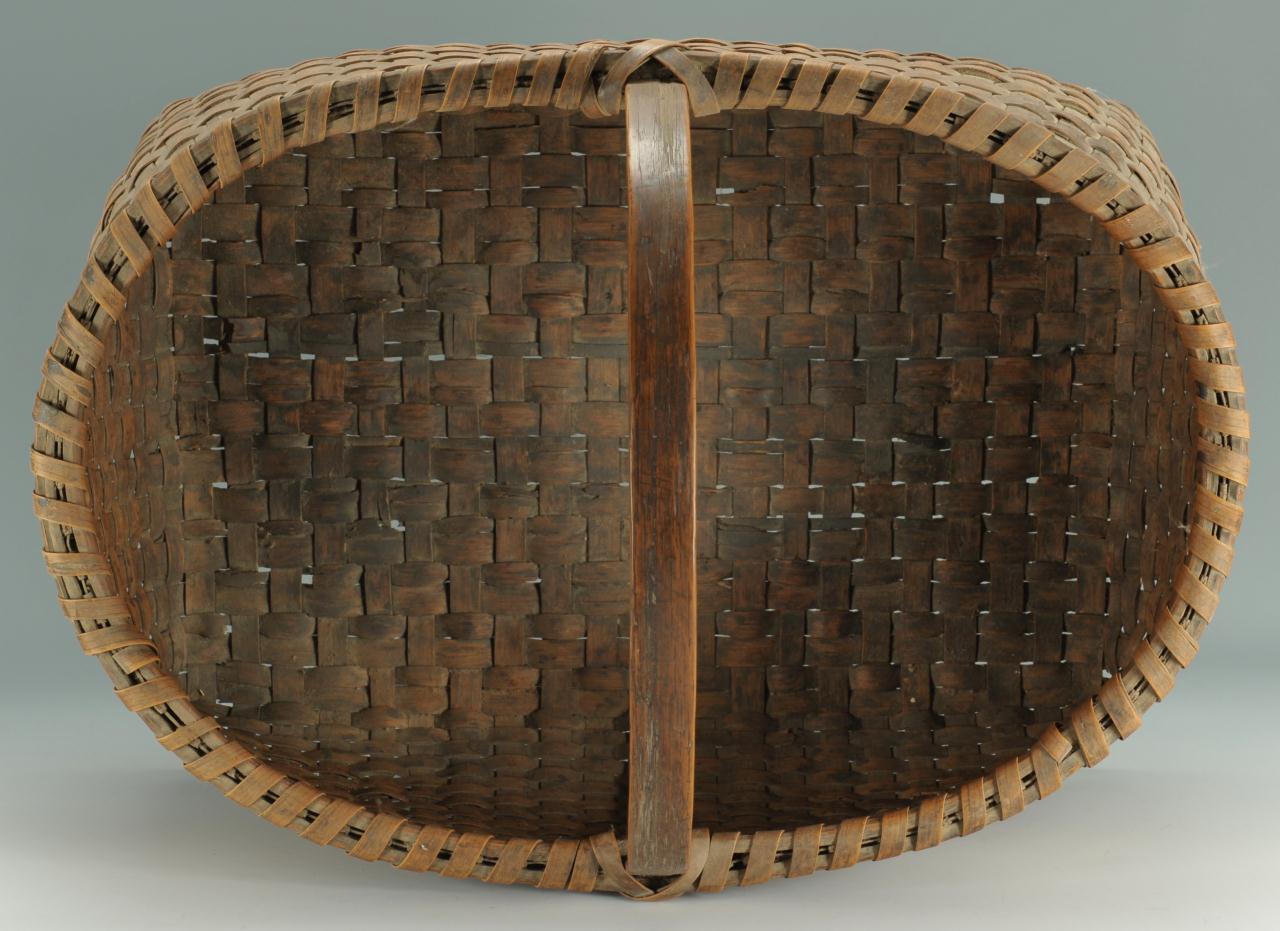 Lot 299: Large 19th Century East TN Oak Basket