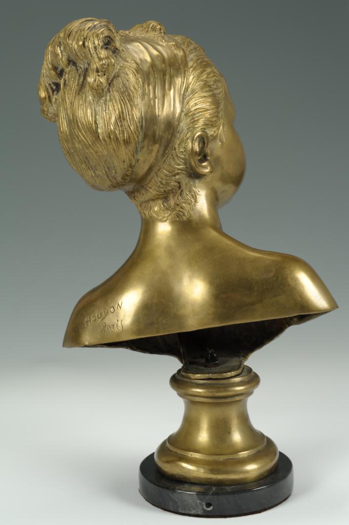 Lot 314: After Houdon, Bronze Bust of Young Girl