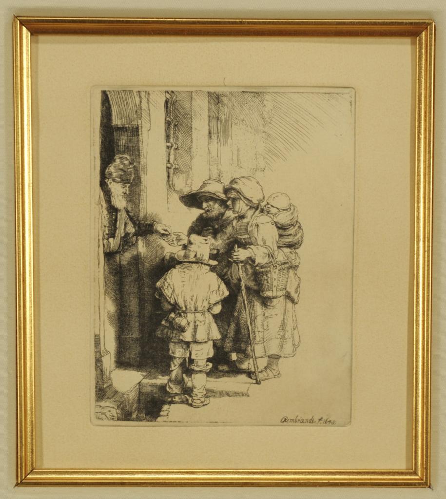 Lot 319: 3 Dutch works on paper incl. etching after Rembran