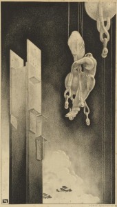Lot 322: Louis Lozowick Lithograph titled Mid-Air