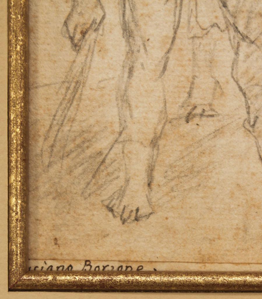 Lot 335: Drawing attr. Luciano Borzone, Italian, 17th c.