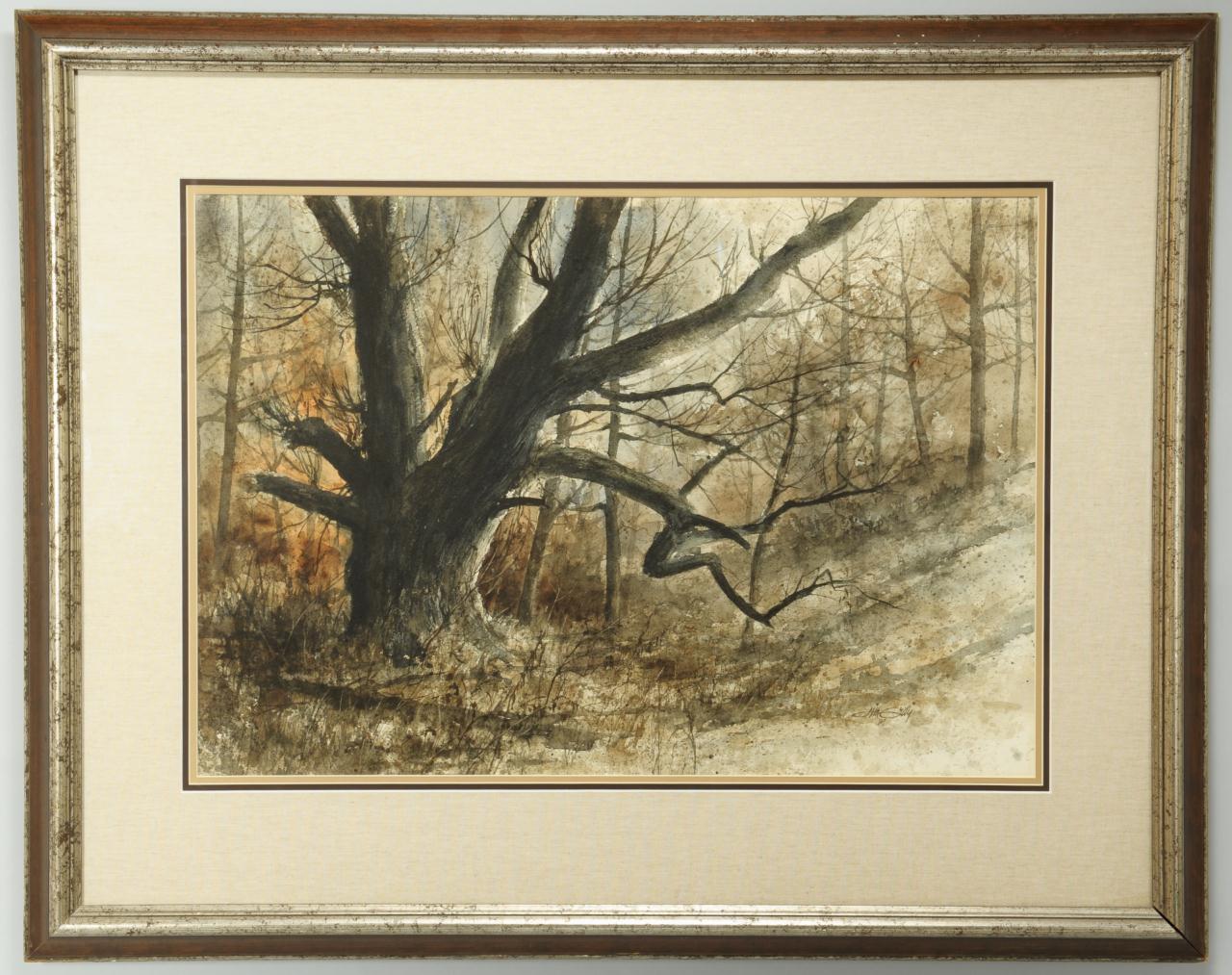 Lot 341: Jim Gray Fall Landscape Watercolor
