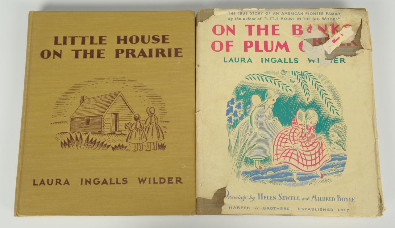 Lot 347: 2 signed Laura Ingalls Wilder "Little House" books