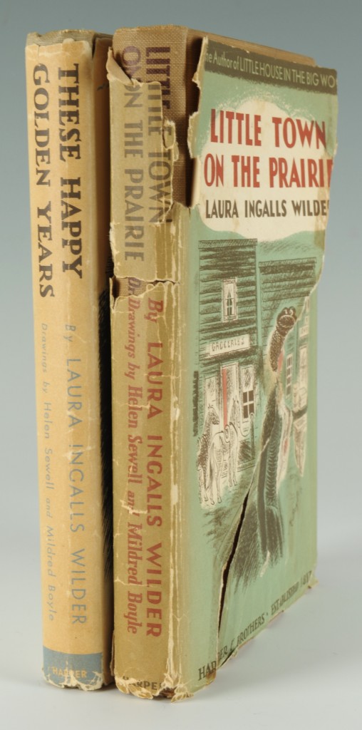Lot 350: 2 signed Laura Ingalls Wilder "Little House" books