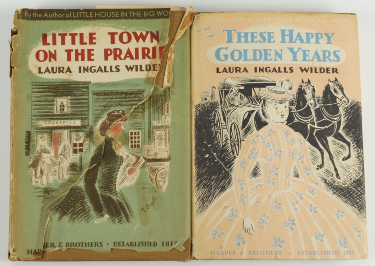 Lot 350: 2 signed Laura Ingalls Wilder "Little House" books