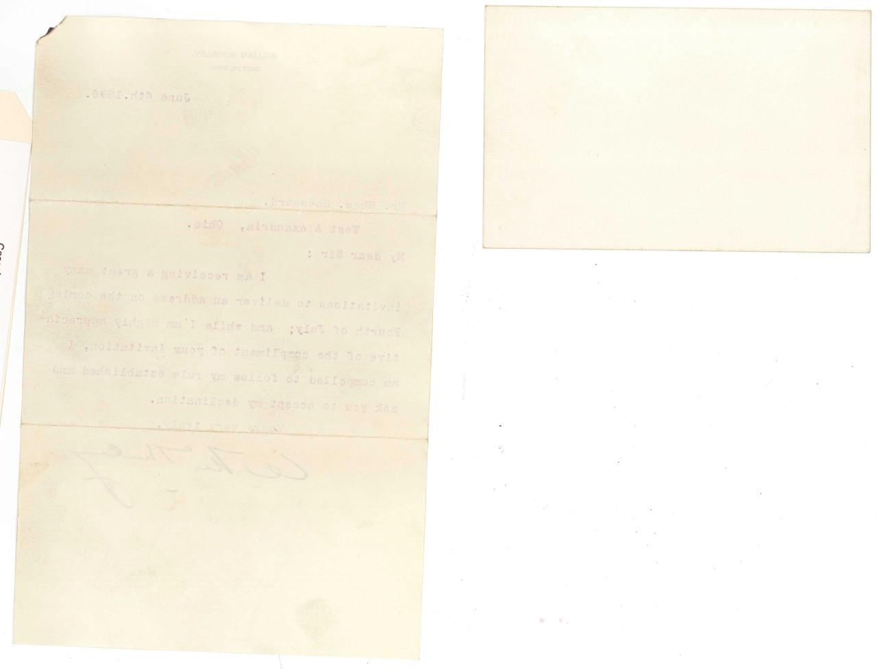 Lot 354: 2 Presidential Sgd Documents, Taft and McKinley