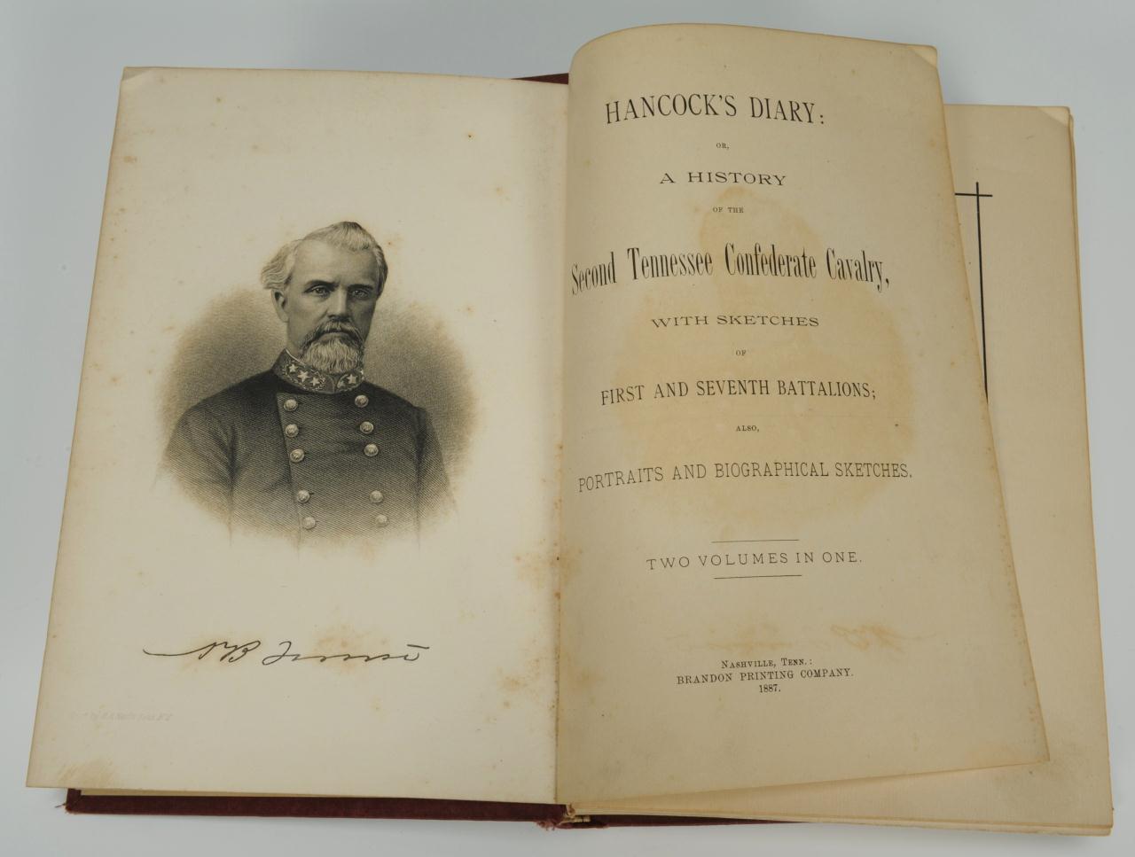 Lot 360: Hancock's Diary: Second TN Confederate Calvary