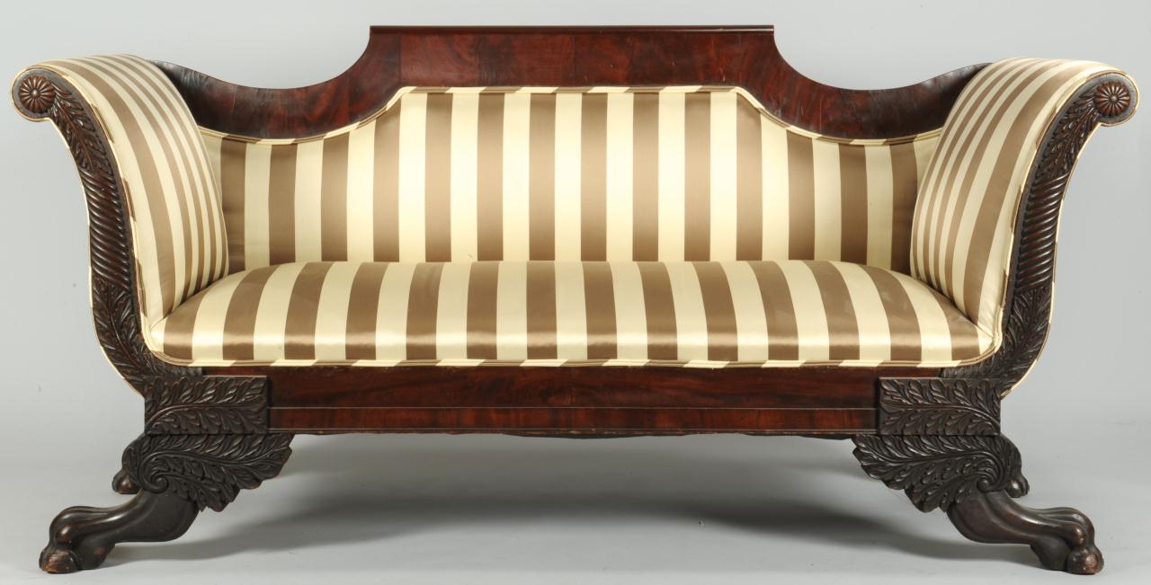 Lot 382: American Classical Style Settee or Sofa