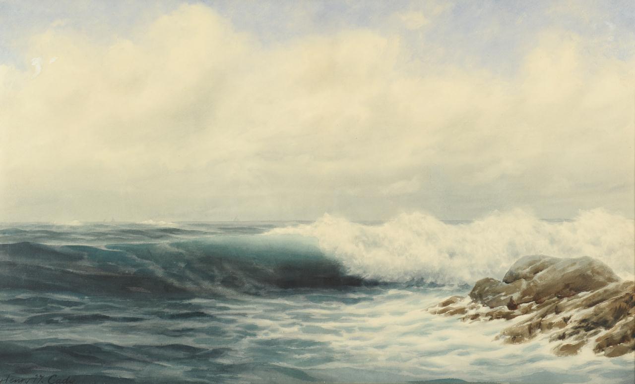 Lot 40: Henry N. Cady Watercolor Seascape