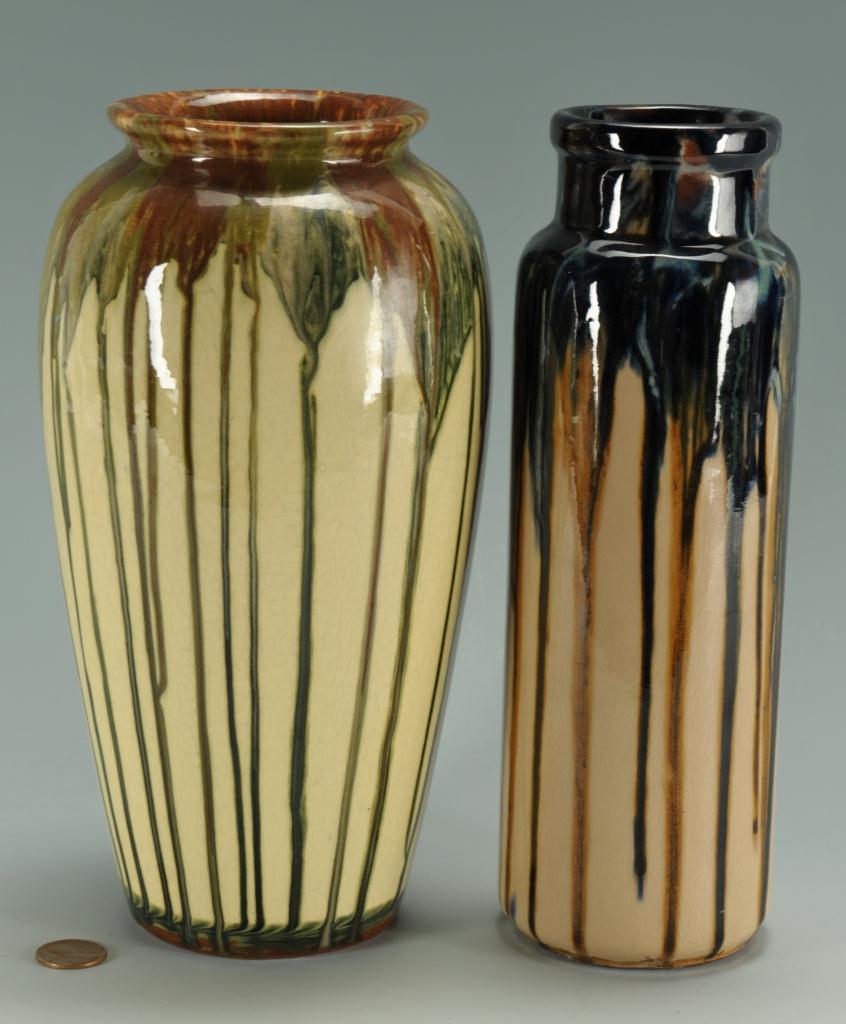 Lot 413: 2 Peters & Reed Shadow Ware Vases