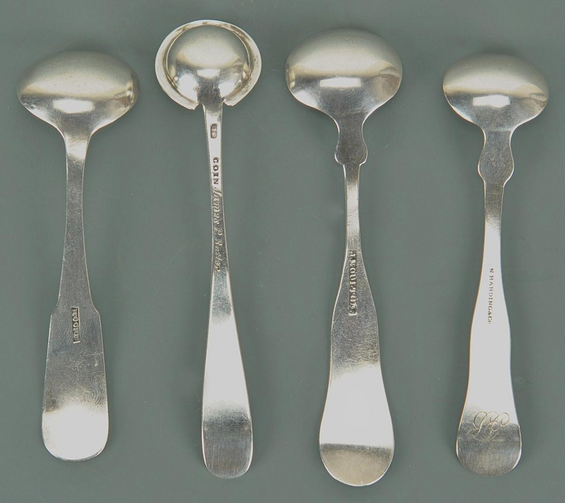 Lot 459: Grouping of Coin Silver Spoons