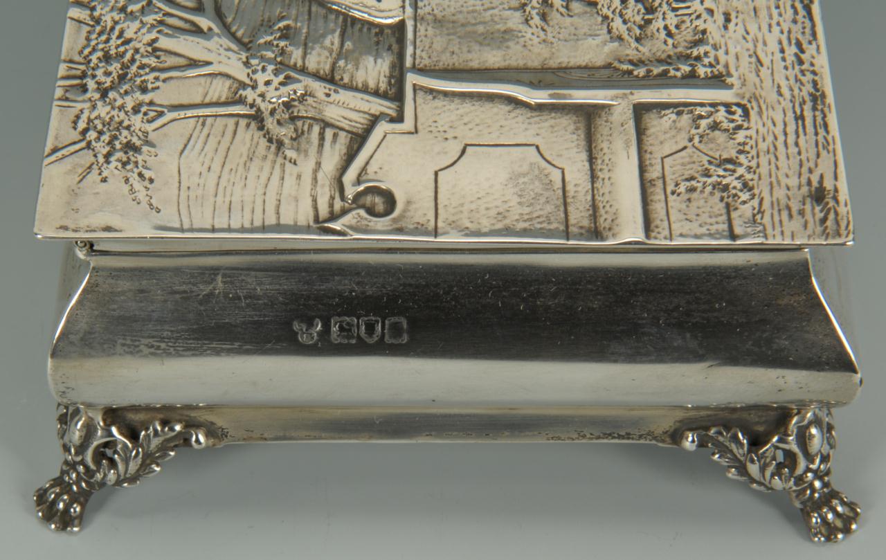 Lot 461: English Box with Sterling Overlay