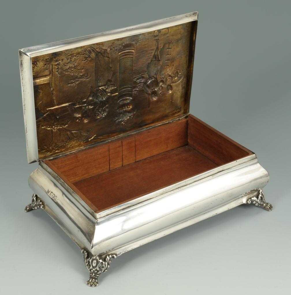 Lot 461: English Box with Sterling Overlay