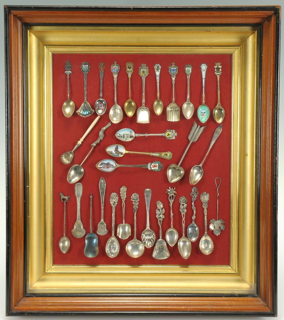 Lot 467: Collection of European Souvenir Tea & Salt Spoons