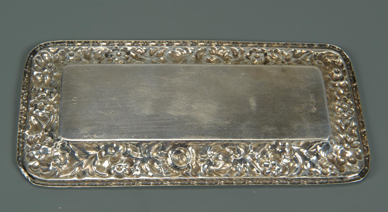 Lot 472: Four Repousse Sterling Table Items incl Stieff