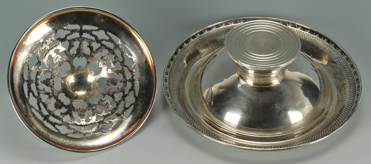 Lot 481: Sterling centerpiece bowl with flower frog