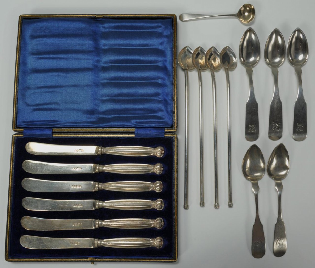 Lot 485: Assorted sterling silver flatware items, 16 pcs