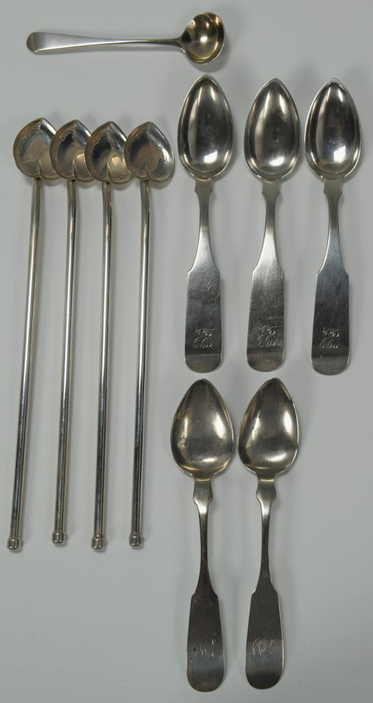 Lot 485: Assorted sterling silver flatware items, 16 pcs