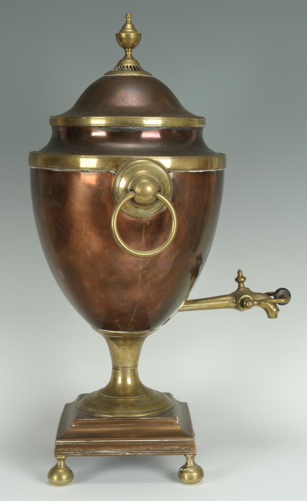 Lot 492: Copper and Brass Plated Urn