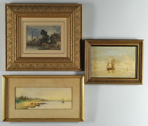 Lot 510: Three nautical paintings