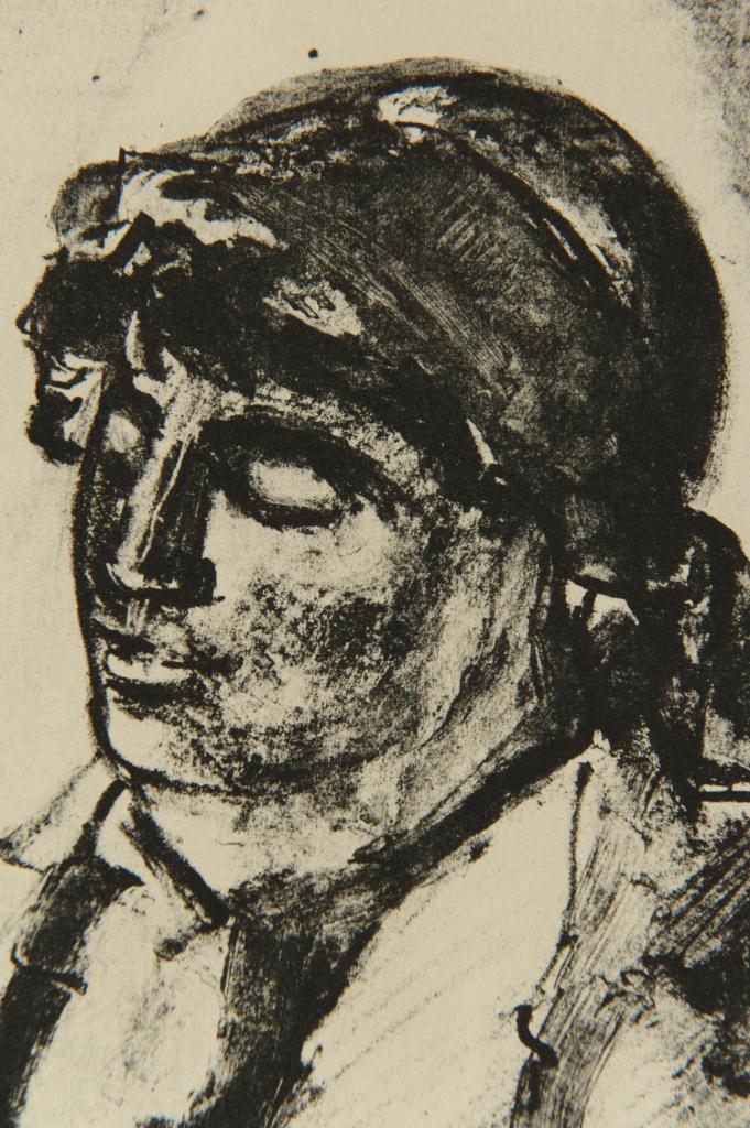 Lot 513: Max Weber Woodcut, Italian Model