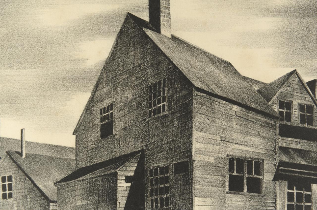 Lot 514: Stow Wengenworth Lithograph, Deserted House
