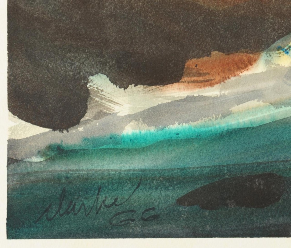 Lot 518: Richard Clarke watercolor, Marshall Point, ME
