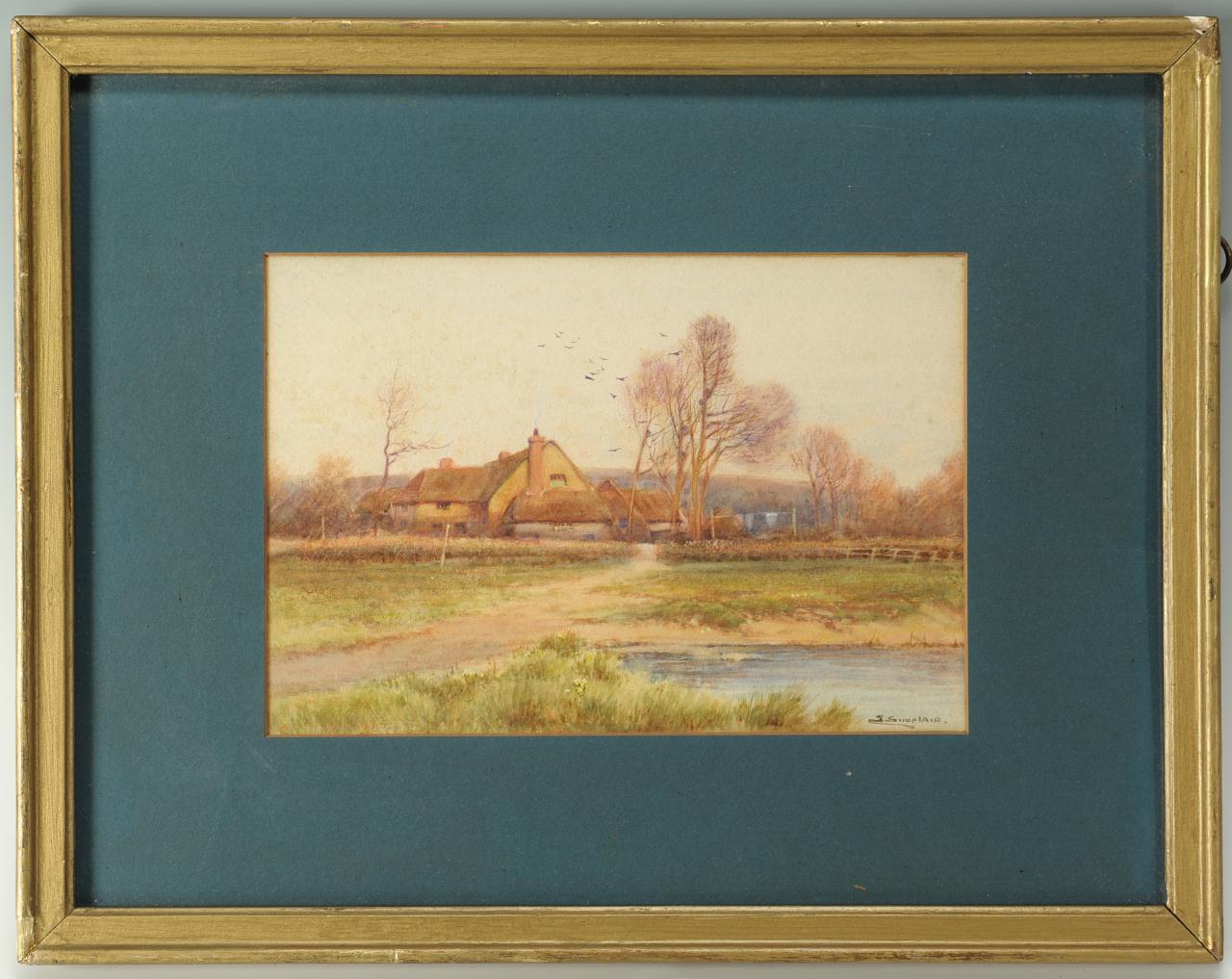 Lot 528: Landscape Watercolor, S. Sinclair