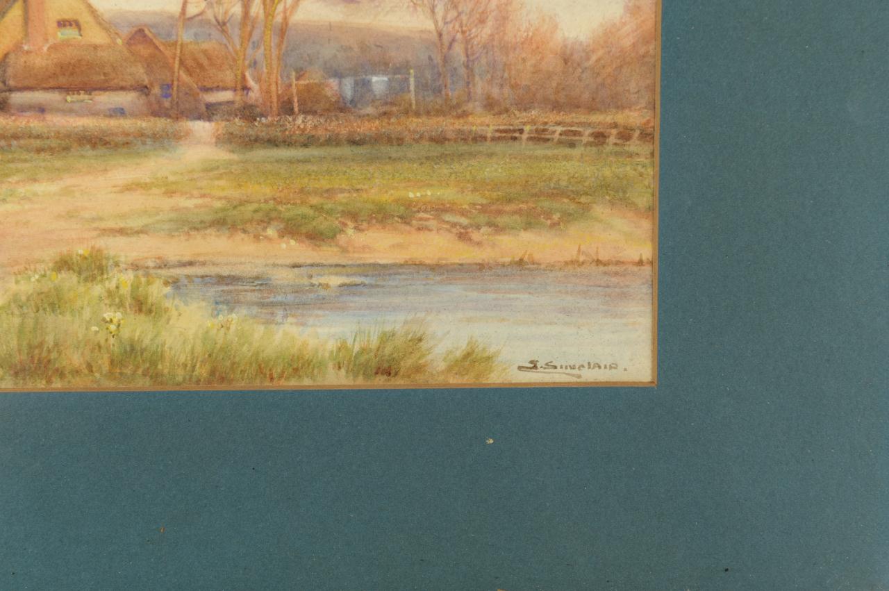 Lot 528: Landscape Watercolor, S. Sinclair