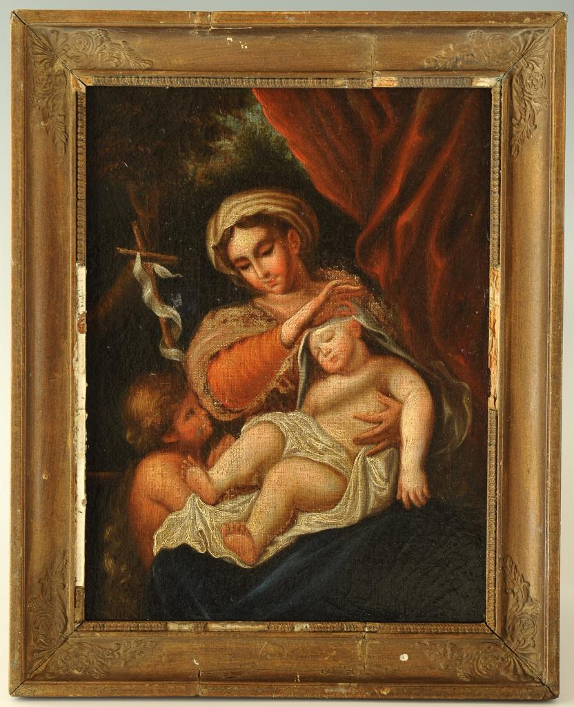 Lot 533: 2 Madonna and Child paintings, 19th c.