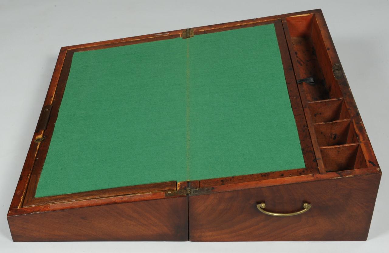 Lot 551: English Portable Writing Desk on Later Stand