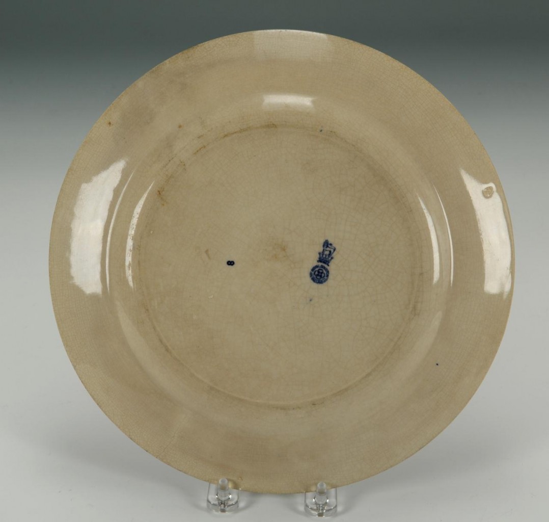 Lot 557: Two Staffordshire Platters and a Gibson Girl Plate