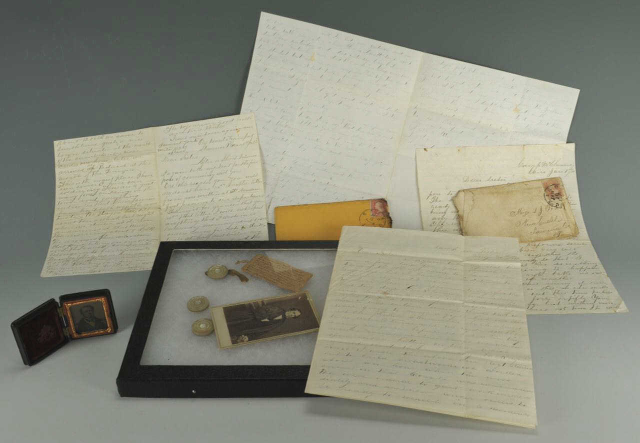 Lot 57: Battle of Fort Donelson related letter archive and
