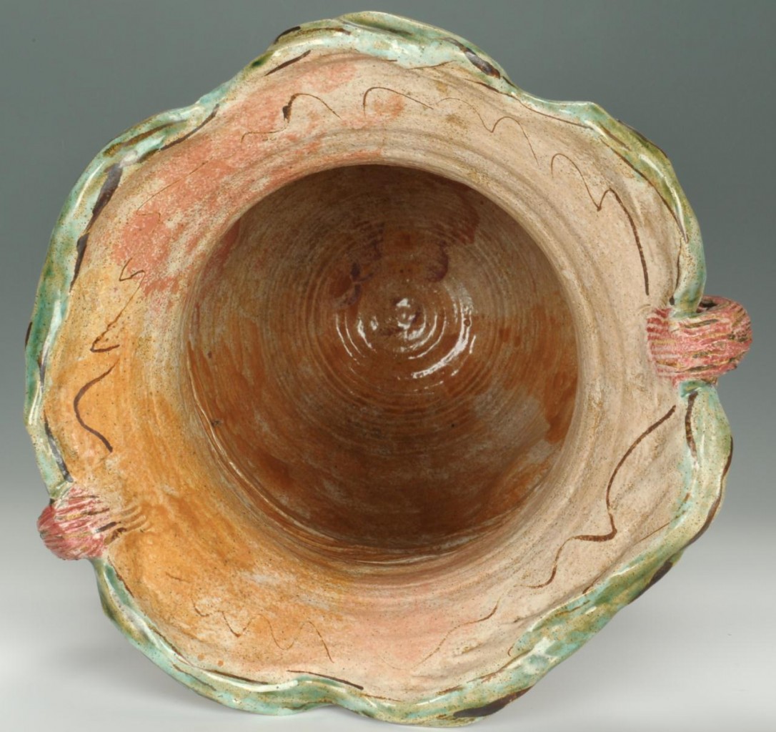 Lot 625: Contemporary Art Pottery Vase Judy Brater Rose