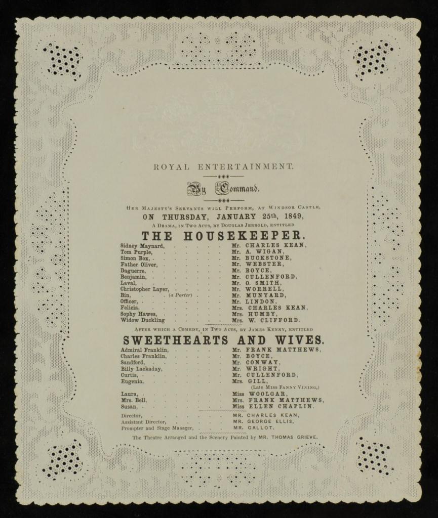 Lot 635: 4 Victorian Windsor Castle Theater Programmes