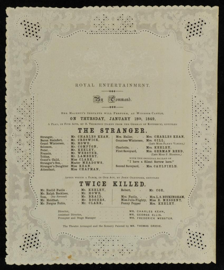 Lot 635: 4 Victorian Windsor Castle Theater Programmes