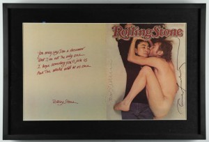Lot 639: Lennon Rolling Stone Magazine Cover, signed Leibow