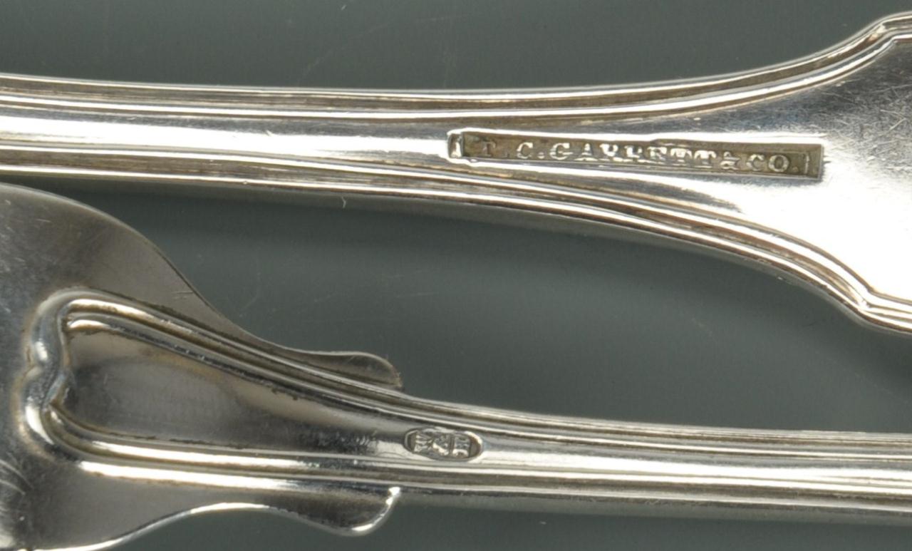 Lot 63: 4 Coin Silver Forks, McGavock Family of TN