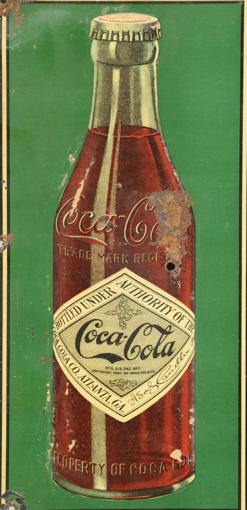 Lot 643: Circa 1915 Coca-Cola Embossed Sign