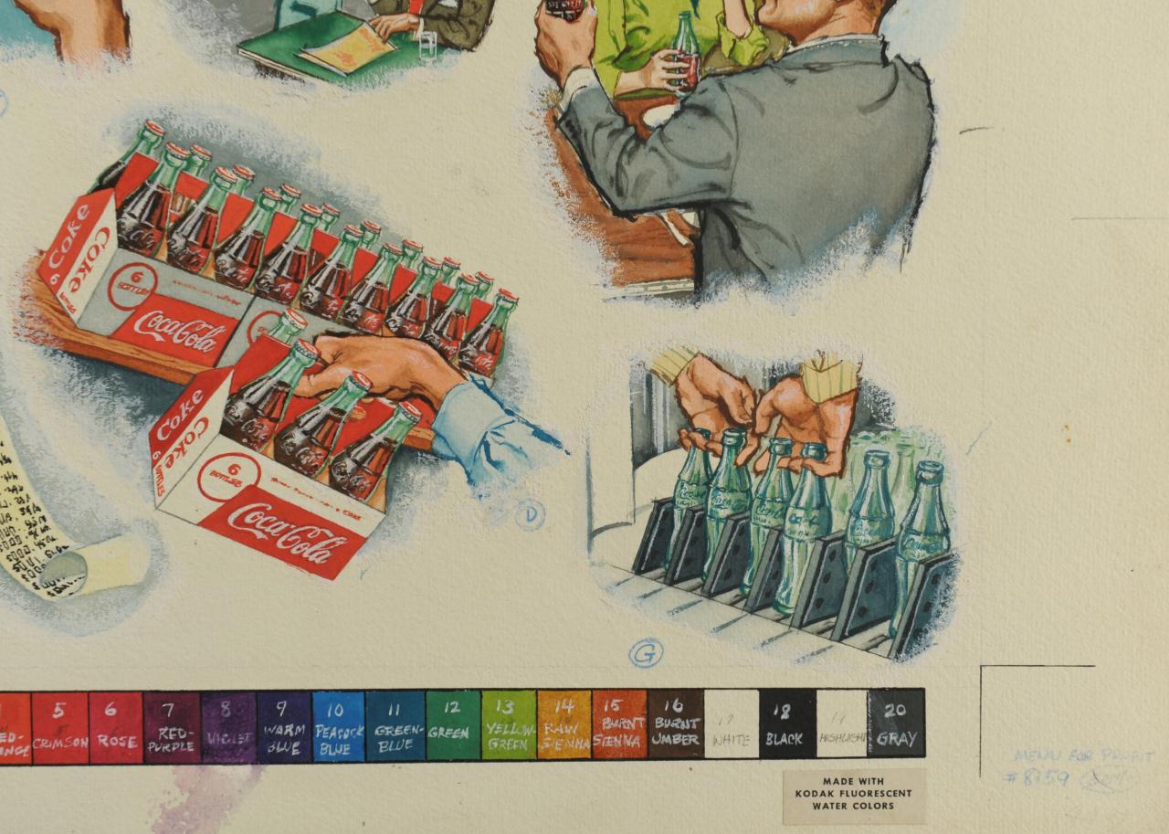 Lot 645: Coca-Cola Original Ad Illustration by George Parr