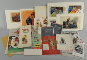 Lot 646: George Parrish ad Illustrations and material