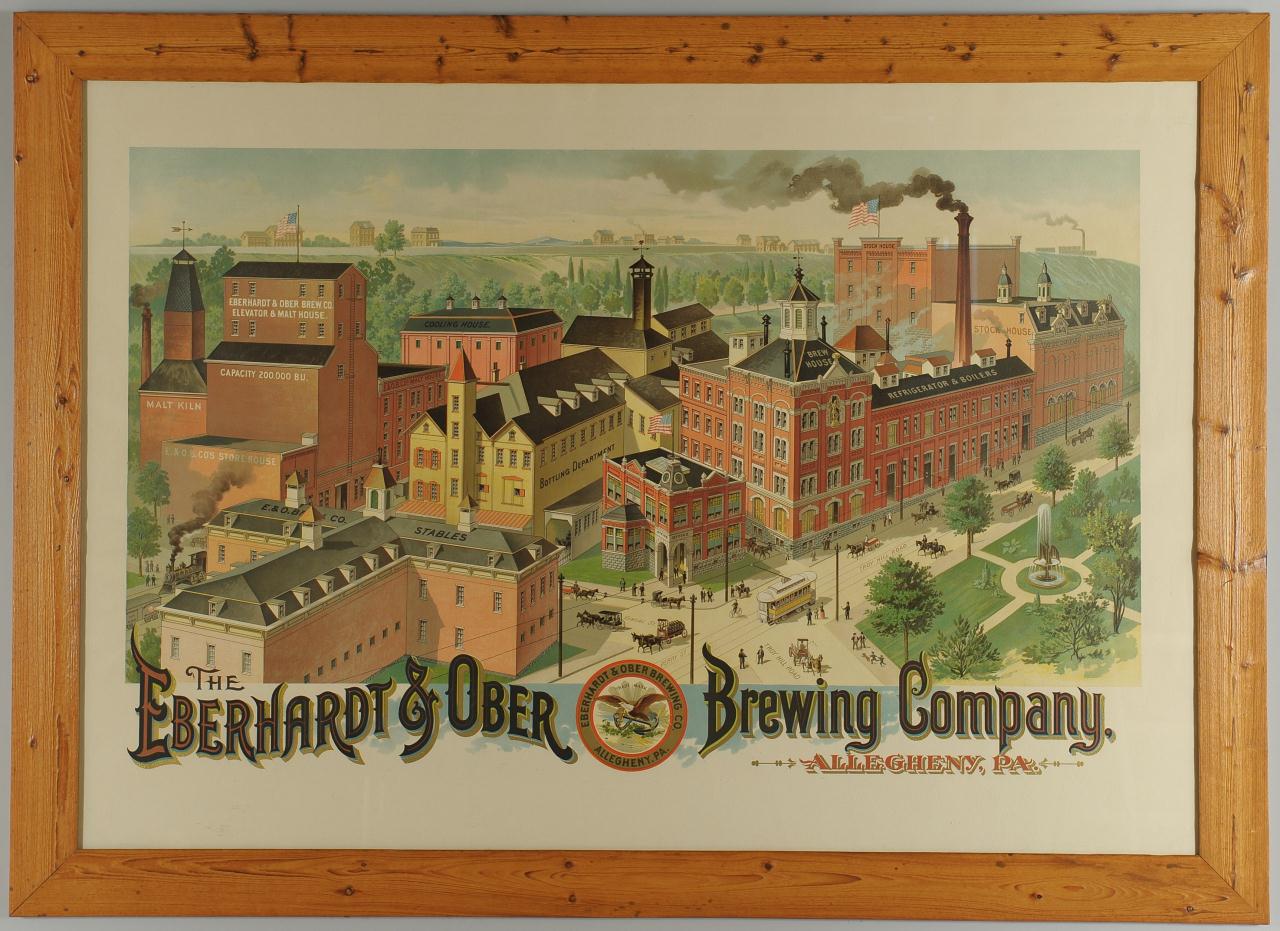 Lot 647: Eberhardt & Ober Brewing Co Lithograph Poster