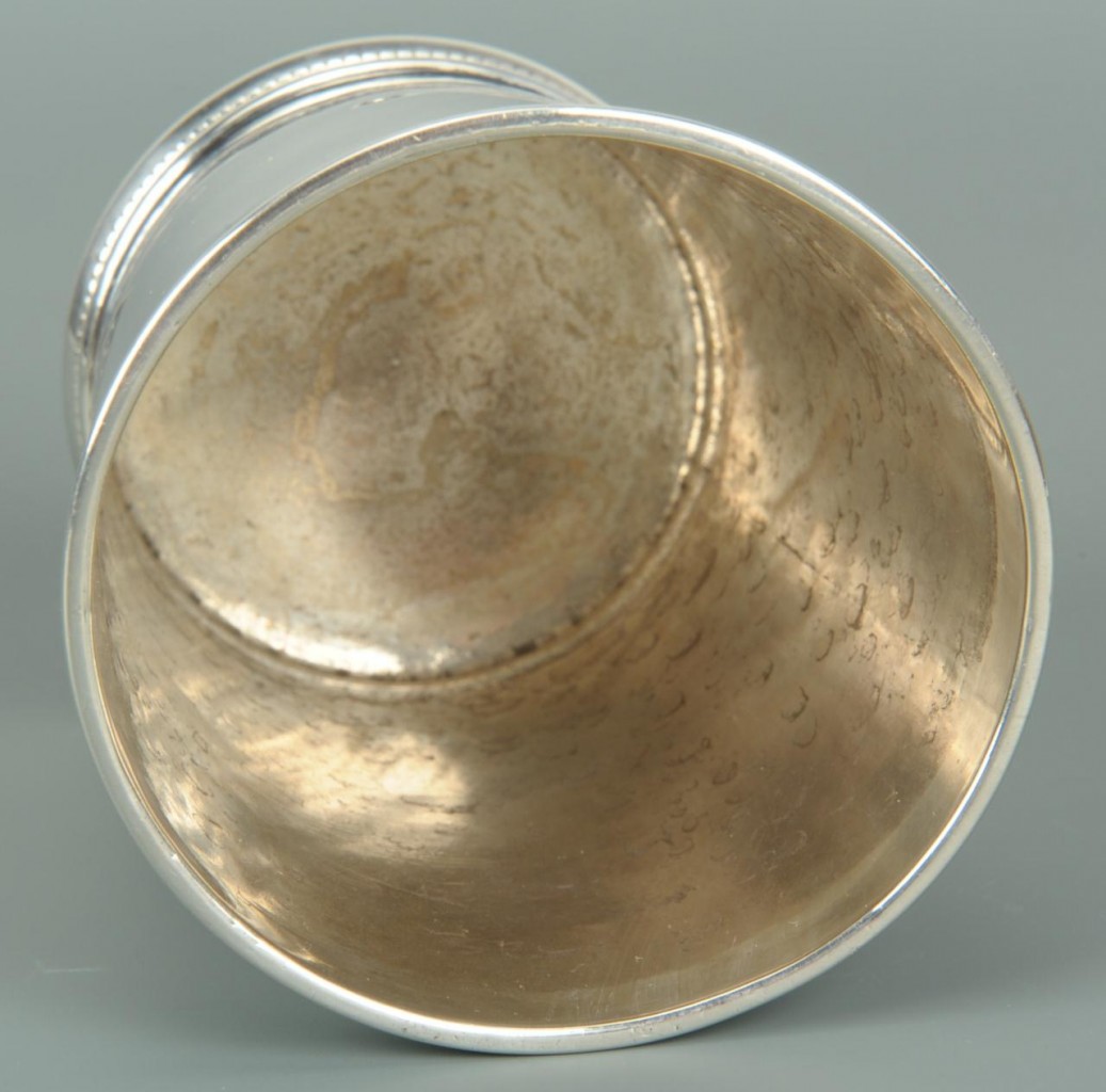 Lot 64: Tennessee Coin Silver Julep Cup, Frazer Family